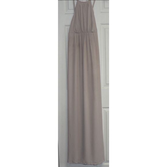 Show Me Your Mumu Women's Amanda Blouson Open Back Gown in Beige X-Small $178 - Picture 1 of 5